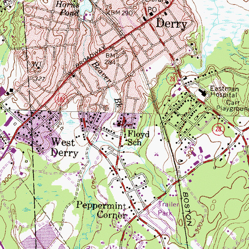 Topographic Map of Floyd Elementary School (historical), NH