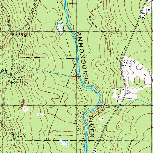 Topographic Map of Fogg Brook, NH