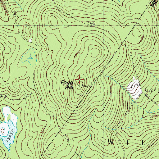 Topographic Map of Fogg Hill, NH