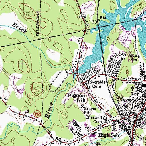 Topographic Map of Folletts Brook, NH