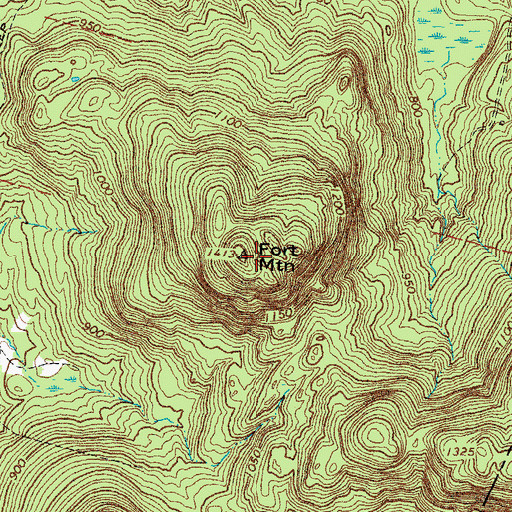 Topographic Map of Fort Mountain, NH