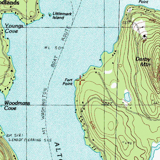 Topographic Map of Forty Point, NH