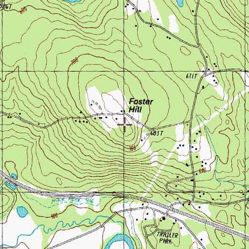 Topographic Map of Foster Hill, NH