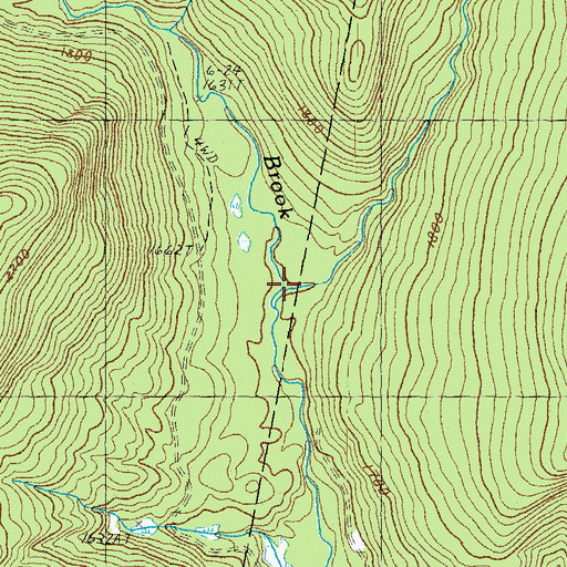 Topographic Map of Fourmile Brook, NH