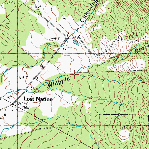 Topographic Map of Fox Brook, NH