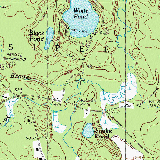 Topographic Map of Frenchman Brook, NH