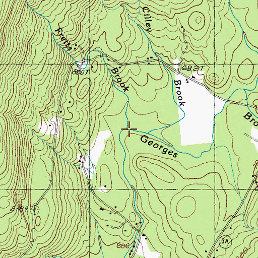 Topographic Map of Fretts Brook, NH