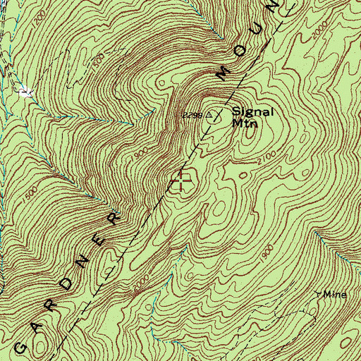 Topographic Map of Gardner Mountain, NH