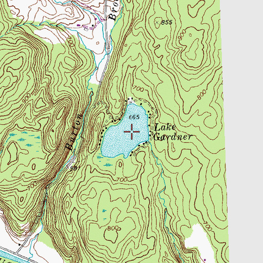 Topographic Map of Lake Gardner, NH