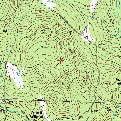 Topographic Map of Garnet Mine, NH