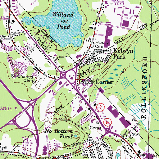 Topographic Map of Gates Corner, NH