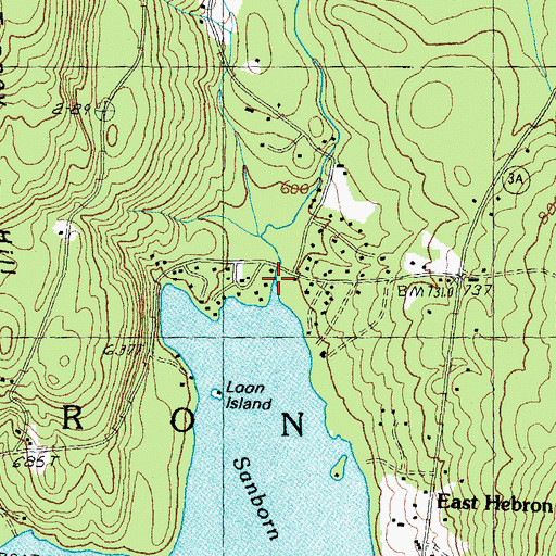 Topographic Map of Georges Brook, NH