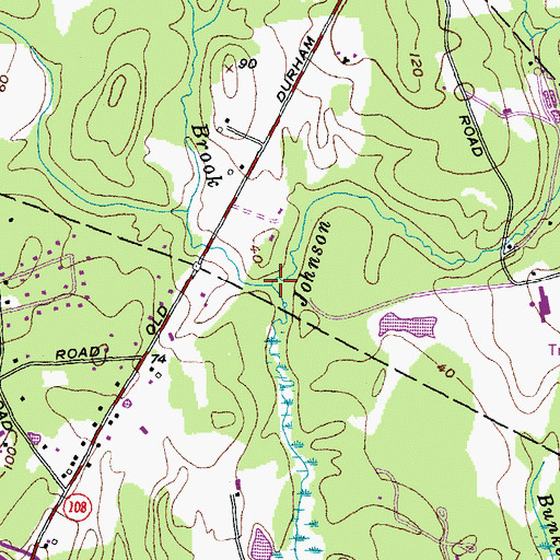 Topographic Map of Gerrish Brook, NH