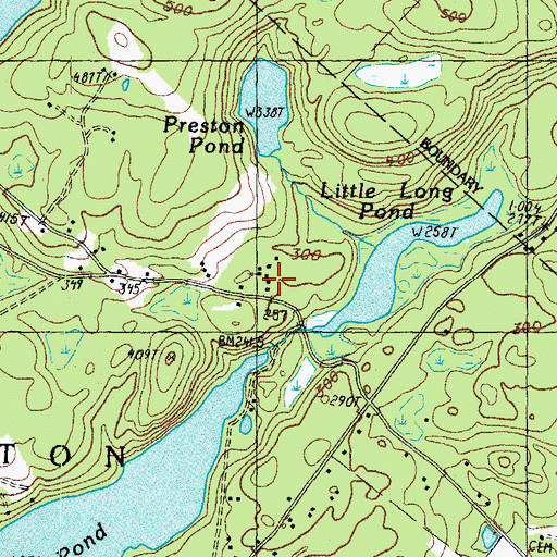 Topographic Map of Gerrish Chapel, NH