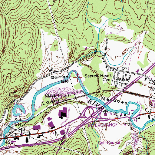 Topographic Map of Gerrish Isle, NH