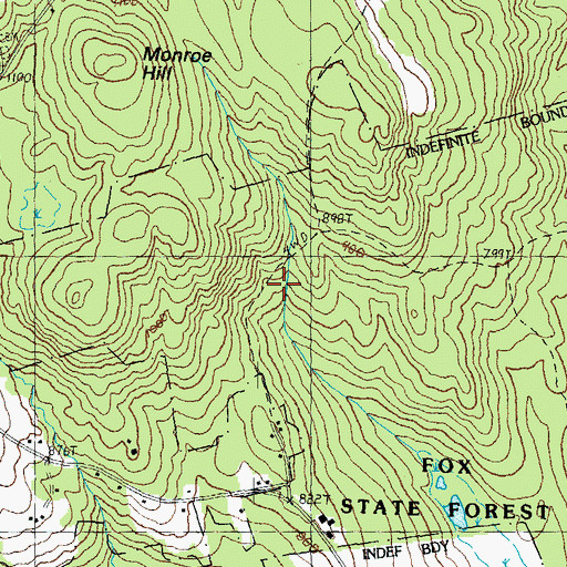 Topographic Map of Gerry Cemetery, NH