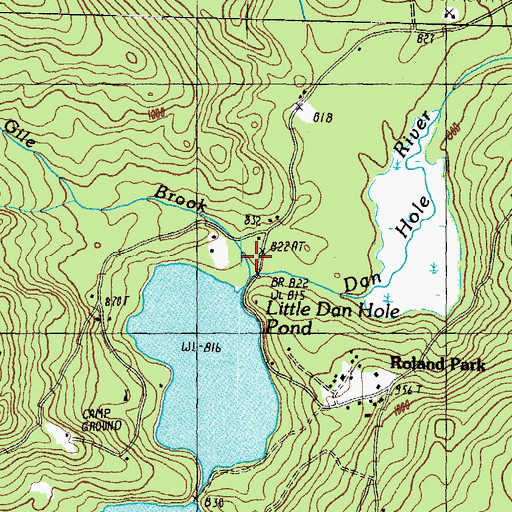 Topographic Map of Gile Brook, NH