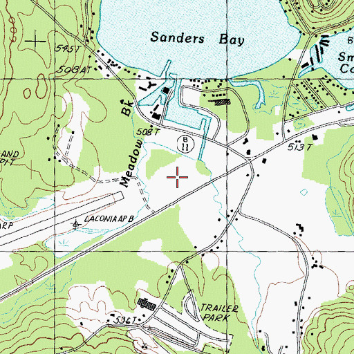 Topographic Map of Gilford Bowl, NH