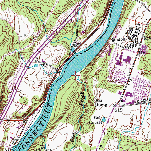 Topographic Map of Girl Brook, NH