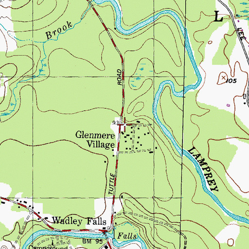 Topographic Map of Glenmere Village, NH