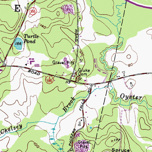 Topographic Map of Old Parish Cemetery, NH