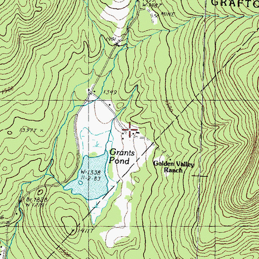Topographic Map of Golden Valley Ranch, NH