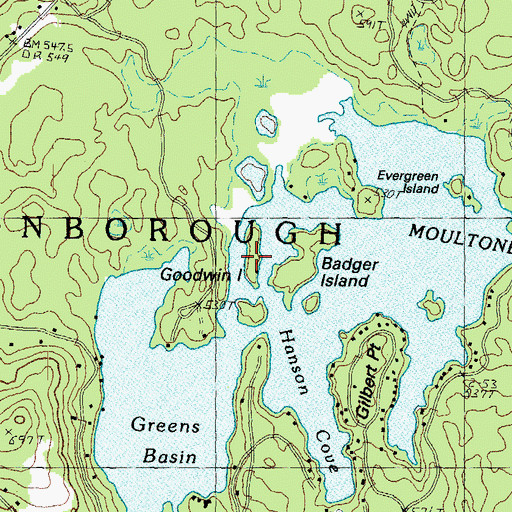 Topographic Map of Goodwin Island, NH