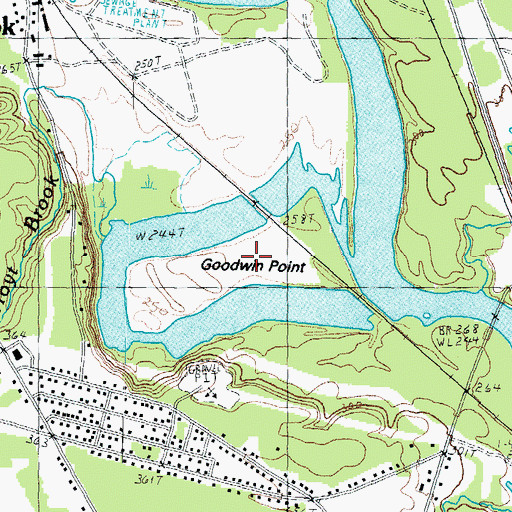 Topographic Map of Goodwin Point, NH