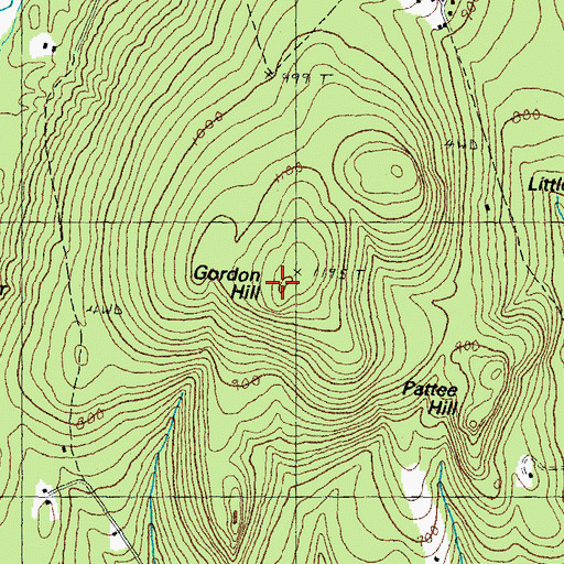 Topographic Map of Gordon Hill, NH