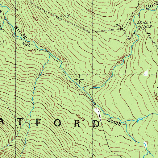 Topographic Map of Gore Branch, NH