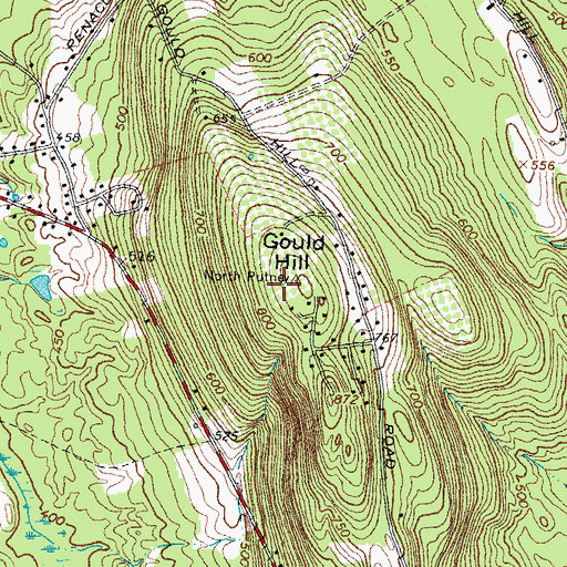 Topographic Map of Gould Hill, NH