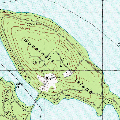 Topographic Map of Governors Island, NH
