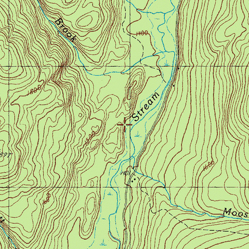 Topographic Map of Graham Brook, NH