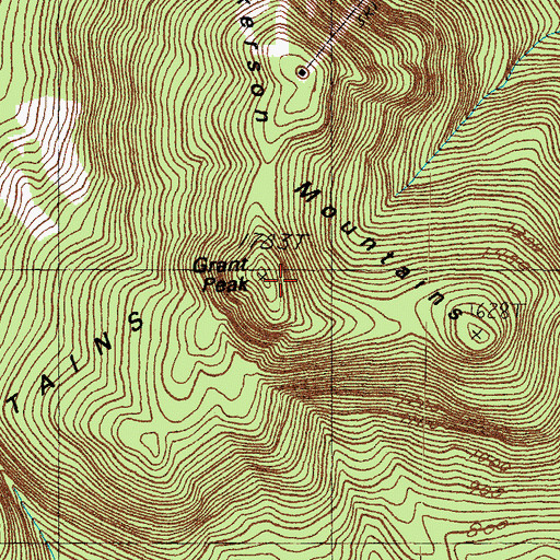 Topographic Map of Grant Peak, NH