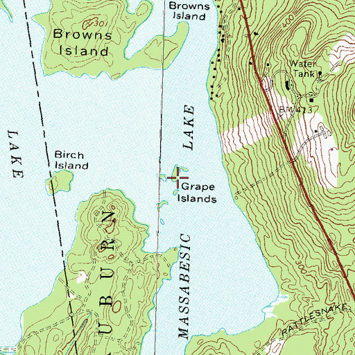 Topographic Map of Grape Islands, NH