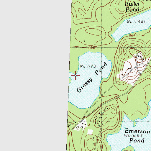 Topographic Map of Grassy Pond, NH