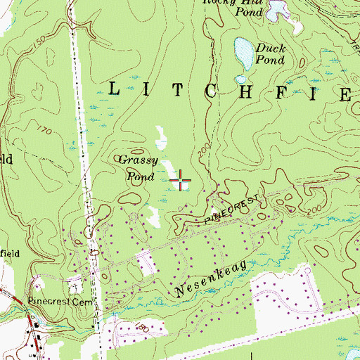 Topographic Map of Grassy Pond, NH