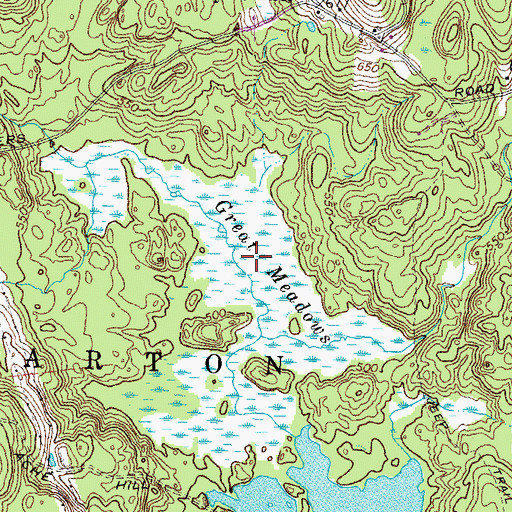 Topographic Map of Great Meadows, NH