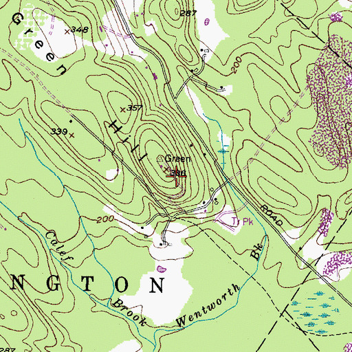 Topographic Map of Green Hill, NH