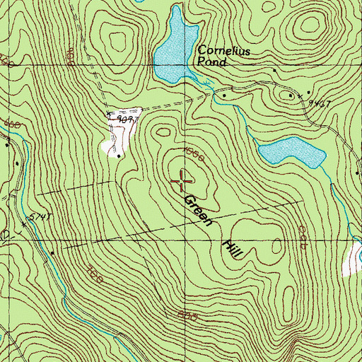 Topographic Map of Green Hill, NH