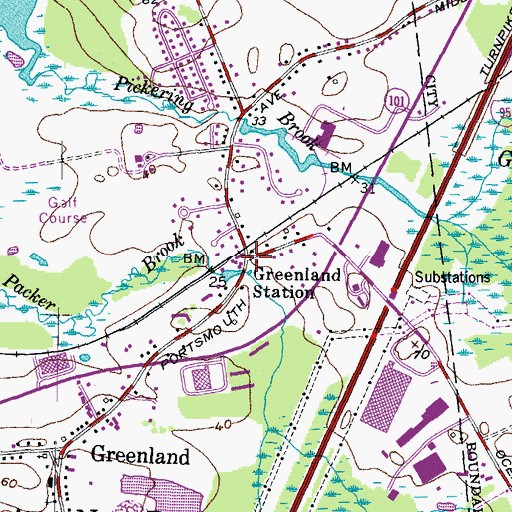 Topographic Map of Greenland Station, NH
