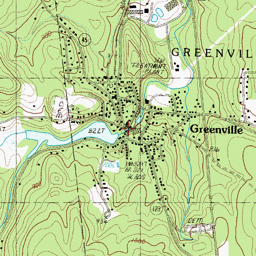 Topographic Map of Greenville, NH