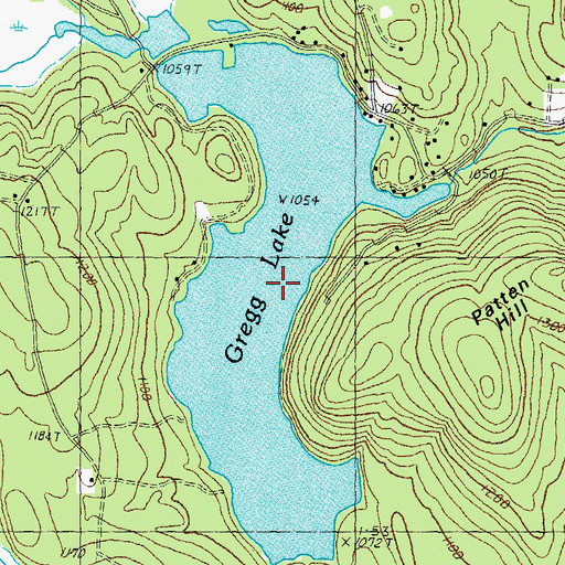 Topographic Map of Gregg Lake, NH