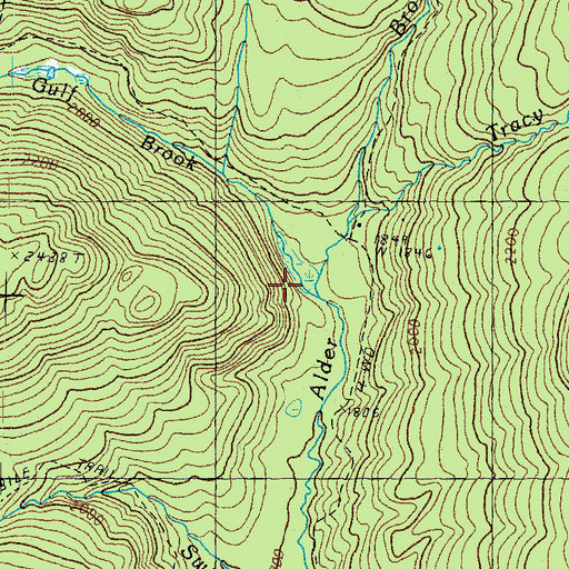 Topographic Map of Gulf Brook, NH