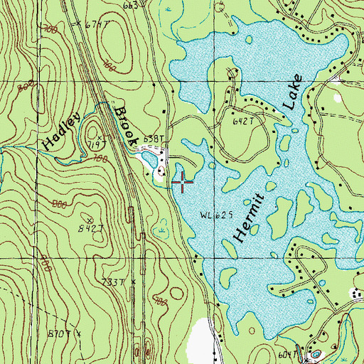Topographic Map of Hadley Brook, NH