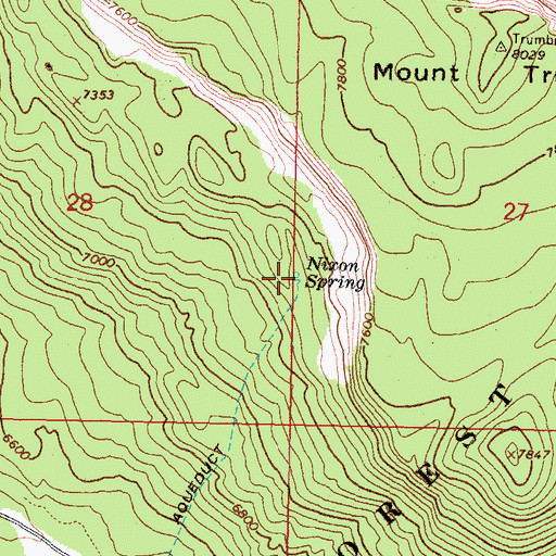 Topographic Map of Nixon Spring, AZ