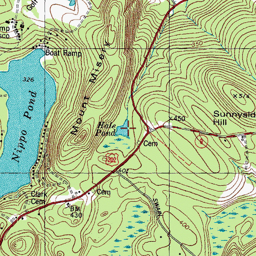 Topographic Map of Hale Pond, NH