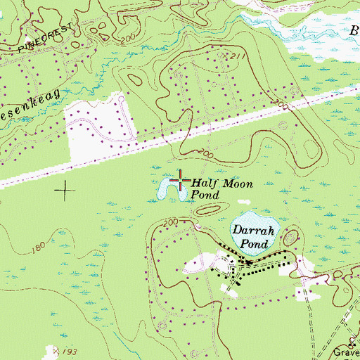 Topographic Map of Half Moon Pond, NH