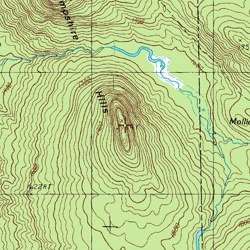 Topographic Map of Hampshire Hills, NH