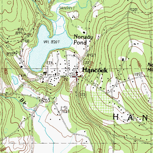 Topographic Map of Hancock, NH